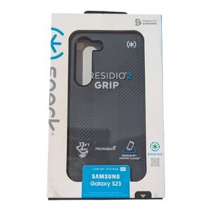 S5-N Speck Presidio2 Grip Case for Samsung Galaxy S23 Charcoal Grey/Cool Bronze
